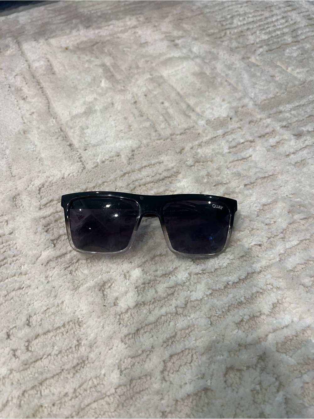 Quay Australia Black Gradient Square Sunglasses